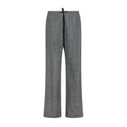 Grijze Wijde Pijp Broek Forte Forte , Gray , Dames