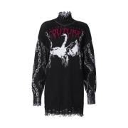 Goth Print Sweater Versace Jeans Couture , Black , Dames