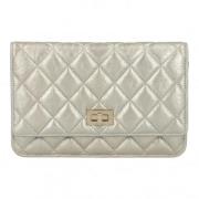 Pre-owned Leather wallets Chanel Vintage , Beige , Dames