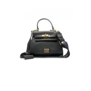 Zwarte en Gouden Leren Handtas Nashville S Marc Ellis , Black , Dames