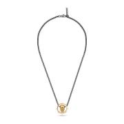 Heren Ketting Schedel Hanger in Metaal Police , Yellow , Heren