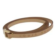 Pre-owned Leather belts Louis Vuitton Vintage , Brown , Dames