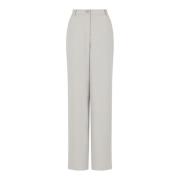 Gabardine Voorste Knoop Broek Zij Split Armani Exchange , White , Dame...