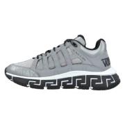 Rubber sneakers Versace , Gray , Heren