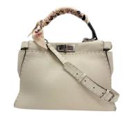 Pre-owned Leather handbags Fendi Vintage , Beige , Dames