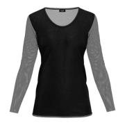 Katoenen T-shirt Teodora-004 Emme DI Marella , Black , Dames