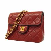 Pre-owned Leather chanel-bags Chanel Vintage , Red , Dames