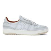 Witte Leren Sneakers Casual Trainers Billionaire , White , Heren