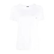 Casual Wit Kortemouw T-shirt Lorena Antoniazzi , White , Dames