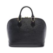 Pre-owned Leather handbags Louis Vuitton Vintage , Black , Dames