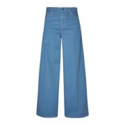 Katoenen broek met stijl Wf4323 Liu Jo , Blue , Dames