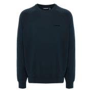 Blauwe Crew Neck Sweater Casual Stijl J.Lindeberg , Blue , Heren