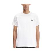 Tijdloos Klassiek Ronde Hals T-shirt Fred Perry , White , Heren