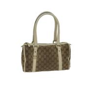 Pre-owned Canvas handbags Gucci Vintage , Beige , Dames