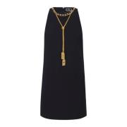 Mouwloze avondjurk met ketting Elisabetta Franchi , Black , Dames