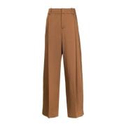 Bruine wijde pijp casual broek Vince , Brown , Dames