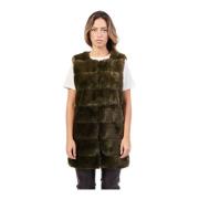 Groene Nepbont Ritsvest Gio Cellini , Green , Dames