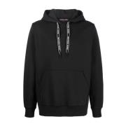 Zwarte Dubbel Gebreide Hoodie Trui Michael Kors , Black , Heren