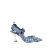 Elegante Decollete Schoenen voor Vrouwen Fendi , Blue , Dames