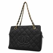 Pre-owned Leather shoulder-bags Chanel Vintage , Black , Dames