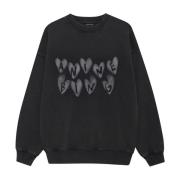 Cool Print Sweatshirt Gewassen Zwart Anine Bing , Black , Dames