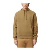 Bruine Hoodie Minimalistisch Ontwerp Lacoste , Brown , Heren