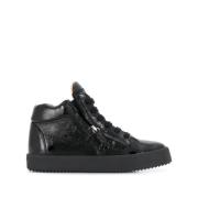 Zwarte leren casual trainers Giuseppe Zanotti , Black , Dames