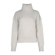 Hoge Hals Cashmere Blend Sweater Calvin Klein , Gray , Dames