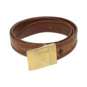 Pre-owned Leather belts MCM Pre-owned , Brown , Dames