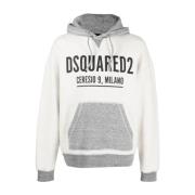 Grijze Mike Hoodie Sweater Dsquared2 , Gray , Heren