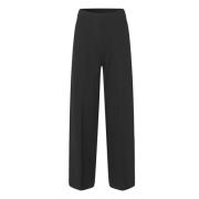 Zwarte Elastische Tailleband Seenta Broek mbyM , Black , Dames