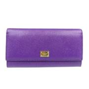 Pre-owned Leather wallets Dolce & Gabbana Pre-owned , Purple , Dames