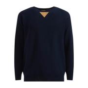 Blauwe Geo Classic Sweater Alviero Martini 1a Classe , Blue , Heren