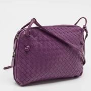 Pre-owned Leather crossbody-bags Bottega Veneta Vintage , Purple , Dam...