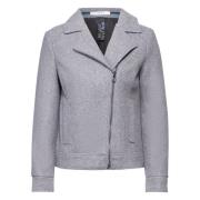 Stijlvolle wollen bikerjas Cecil , Gray , Dames