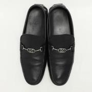 Pre-owned Leather flats Louis Vuitton Vintage , Black , Heren