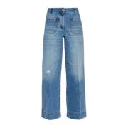 Jeans met logo Victoria Beckham , Blue , Dames