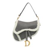 Pre-owned Suede dior-bags Dior Vintage , Gray , Dames