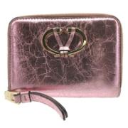 Pre-owned Leather wallets Valentino Vintage , Pink , Dames