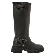 Stijlvolle Frankie Lev Enkellaarsjes Nubikk , Black , Dames