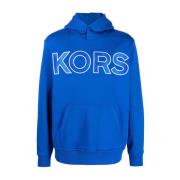 Blauwe Oversized Hoodie Michael Kors , Blue , Heren