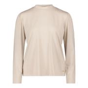 Rolhals shirt met Lurex draad Betty & Co , Beige , Dames