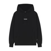 Zwarte hoodie met geribbeld koraalontwerp Propaganda , Black , Heren