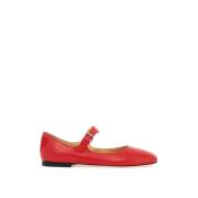 Hart Mary Jane Leren Ballerina's Mach & Mach , Red , Dames