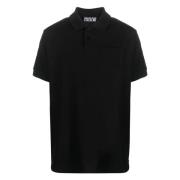 Zwarte polo met korte mouwen Versace Jeans Couture , Black , Heren