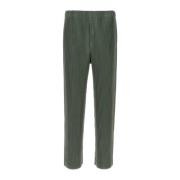 Sage Green Polyester Broek Issey Miyake , Green , Heren