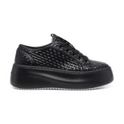 Zwarte leren casual sneakers Vic Matié , Black , Dames