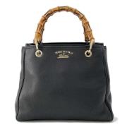 Pre-owned Leather handbags Gucci Vintage , Black , Dames