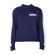 Logo Crew-Neck Sweatshirt Dsquared2 , Blue , Heren