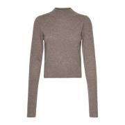 Bruin Grijs Mel Cashmere Trui Rosemunde , Brown , Dames